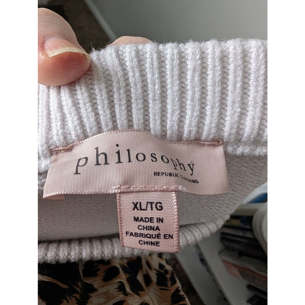 Philosophy Republic Striped Crew Neck Sweater XL - Picture 2 of 9